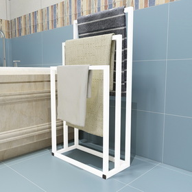 Metal Freestanding Towel Rack 3 Tiers Hand Towel Holder Organizer for Bathroom Accessories 753-Wh