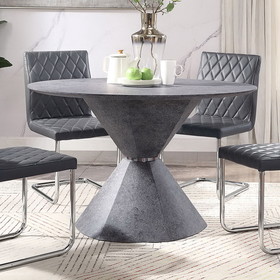 Acme Ansonia Dining Table, Faux Concrete 77830