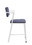 ACME Cargo Counter Height Chair (Set-2), Gray Fabric & White (2pc/1CTN) 77887