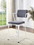 ACME Cargo Counter Height Chair (Set-2), Gray Fabric & White (2pc/1CTN) 77887