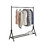Garment Rack Freestanding Hanger Multi-Functional Single Pole Bedroom Clothing Rack Bedroom, Black 793-BK