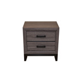 Galaxy Home Contemporary Hudson Made with Wood Nightstand in Gray 808857696809