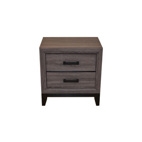Galaxy Home Contemporary Hudson Made with Wood Nightstand in Gray 808857696809