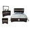 Traditional Matrix Queen 4 PC Storage Bedroom Set in Black made with Wood 808857820662