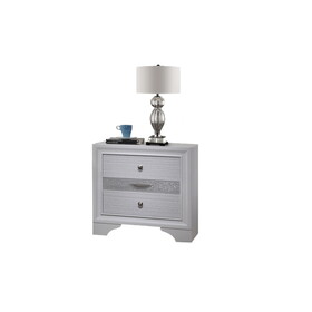 Matrix Traditional 2 Drawer Nightstand made with Wood in White 808857578259