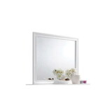 Traditional Matrix Mirror in White made with Wood 808857934741