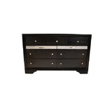 Matrix Traditional Style 7 Drawer Dresser made with Wood in Black 808857668714