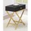 ACME Coleen Side Table in Black & Brass 82296