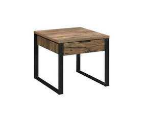 ACME Aflo End Table, Weathered Oak & Black Finish 82472