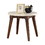 ACME Gasha End Table in White Marble & Walnut 82892