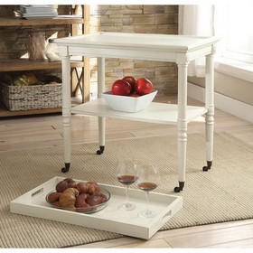 ACME Frisco Tray Table in Antique White 82908