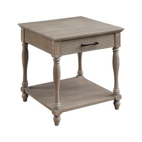 Acme Ariolo End Table, Antique White 83222