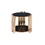 ACME Tanquin End Table in Gold & Black Glass 84492