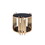 ACME Tanquin End Table in Gold & Black Glass 84492