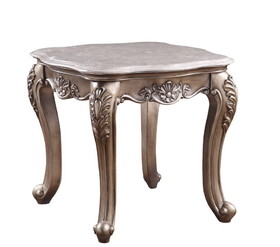 Acme Jayceon End Table, Marble & Champagne 84867