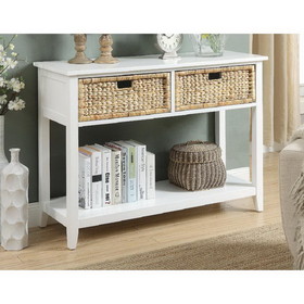 ACME Flavius Console Table in White 90262