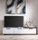 ACME Orion TV Stand, White High Gloss & Rustic Oak 91680