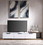 ACME Orion TV Stand, White High Gloss & Rustic Oak 91680