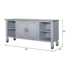 ACME House Marchese TV Stand, Pearl Gray Finish 91993