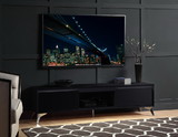 Acme Raceloma TV Stand, LED, Black & Chrome Finish 91994