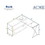 ACME Buck Desk in White High Gloss & Clear Glass 92368