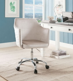 ACME Cosgair Office Chair in Champagne Velvet & Chrome 92506