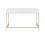 ACME Ottey Desk in White High Gloss & Gold 92540
