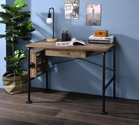 ACME Endang Writing Desk, Weathered Oak & Black Finish 92595