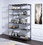 ACME Vonara Bookshelf, Rustic Gray Oak & Chrome 92657