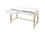 ACME Lightmane Desk, White High Gloss & Gold 92660
