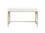 ACME Lightmane Desk, White High Gloss & Gold 92660