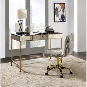 ACME Canine Writing Desk, Smoky Mirroed and Champagne Finish 92977