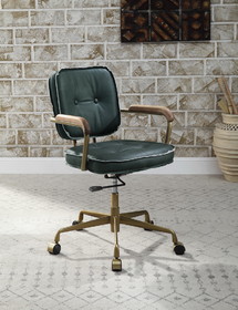 Acme Siecross Office Chair, Emerald Green Leather 93171