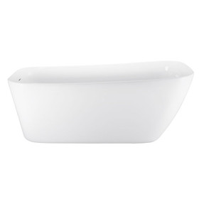 59" 100% Acrylic Freestanding Bathtub, Contemporary Soaking Tub, White Bathtub 9570