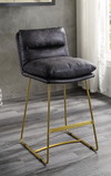 ACME Alsey Counter Height Chair (1pc), Vintage Black Top Grain Leather 96400
