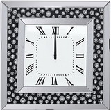 ACME Marku Wall Clock in Mirrored & Faux GemStones 97402