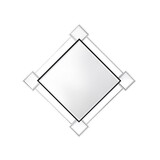 ACME asbury Wall Accent Mirror, Mirrored & Chrome 97467