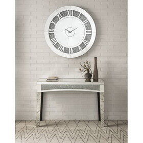 ACME Noralie Wall Clock, Mirrored & Faux Diamonds 97723