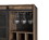 ACME Treju Wine Cabinet, Obscure Glass, Rustic Oak & Black Finish 97836