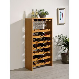 ACME Hanzi Wine Cabinet, Oak Finish 97838