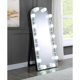 ACME Noralie Accent Floor Mirror in Mirrored & Faux Diamonds 97984