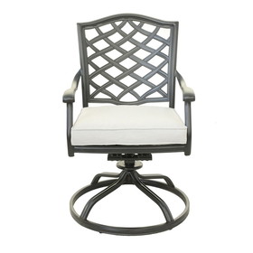 Dining Swivel Chair, Cast Silver, Set of 2 ABQ-AHF-LD15727-11-YB002