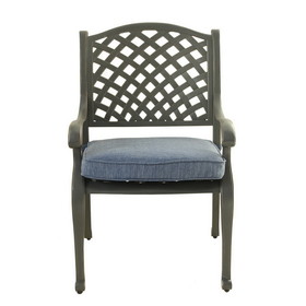 Dining Arm Chair, Navy Blue Abq-Ld8176-1-190038
