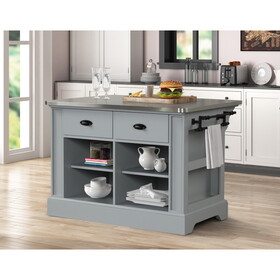 ACME Urrur Kitchen Island, Gray Finish AC00187