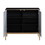 ACME Quilla Console Table in Black, Gray & Brass Finish AC00200