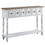 ACME Bence Console Table in Dark Charcoal & Antique White Finish AC00280