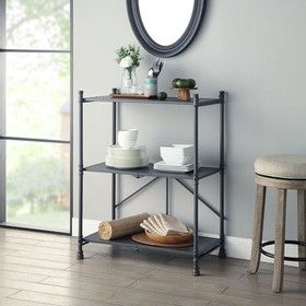 Acme Cordelia Console Table in Sandy Black, Dark Bronze Hand-Brushed Finish AC00360