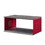 ACME Cargo Accent Table w/Wall Shelf in Red AC00361