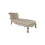 ACME Dresden Chaise w/Pillow, Synthetic Leather & Bone White Finish AC01693