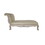 ACME Dresden Chaise w/Pillow, Synthetic Leather & Bone White Finish AC01693